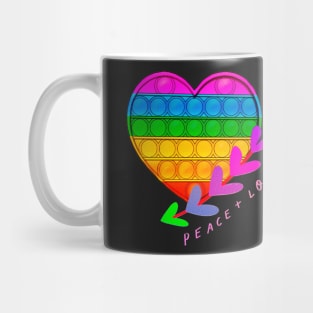 Peace + love! Pride day for a free and peaceful love. LGBTIQ+ pride Mug